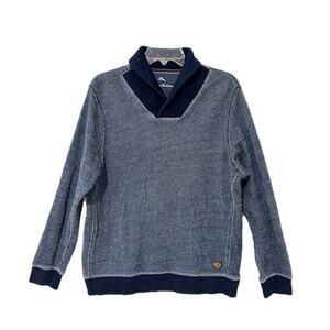 Tommy Bahama Mens Medium Agave Azul Blue Casual Pullover Sweater Shawl Neck